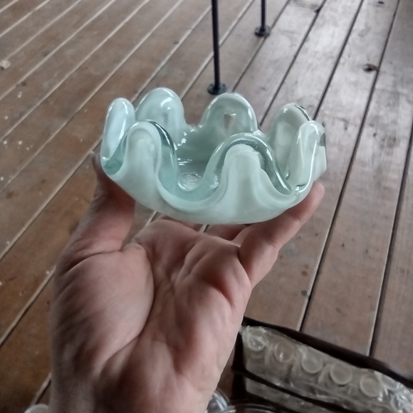 Murano Italian Art Glass Bowl Swirl MCM - Picture 5 of 6